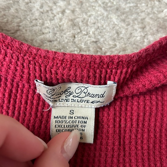 Lucky brand long sleeve red tshirt with cute print - Picture 2 of 2